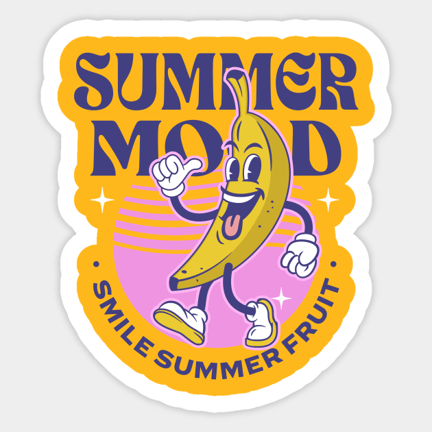 Banana summer mood illustration Sticker by KOTYA